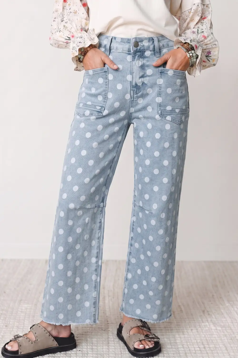 Women's Polka Dot Slim Fit Jeans