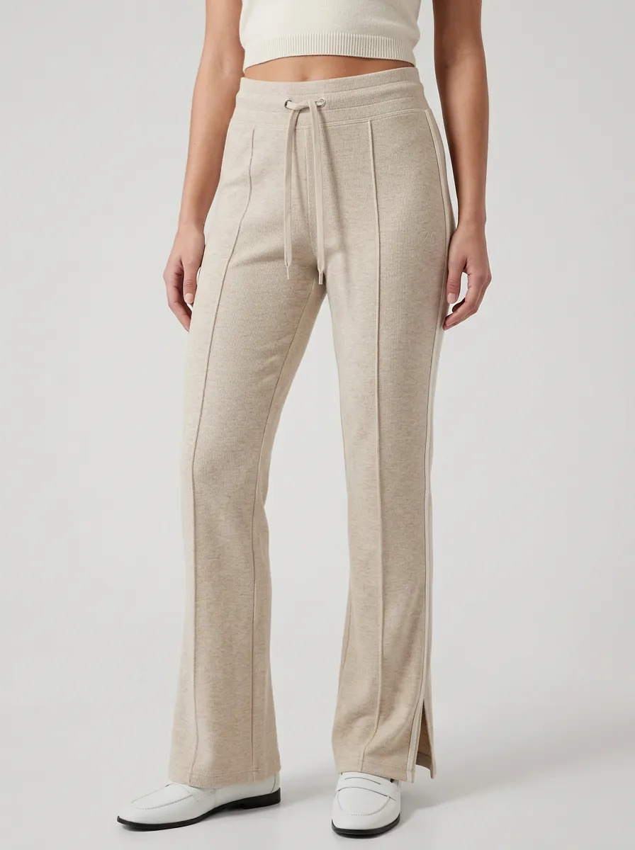 Women's Split-Hem Drawstring Sport Pants