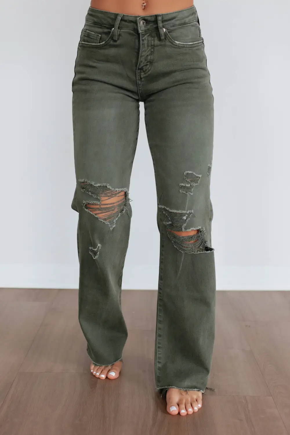 Women's High Rise Wide Leg Tummy Control Jeans