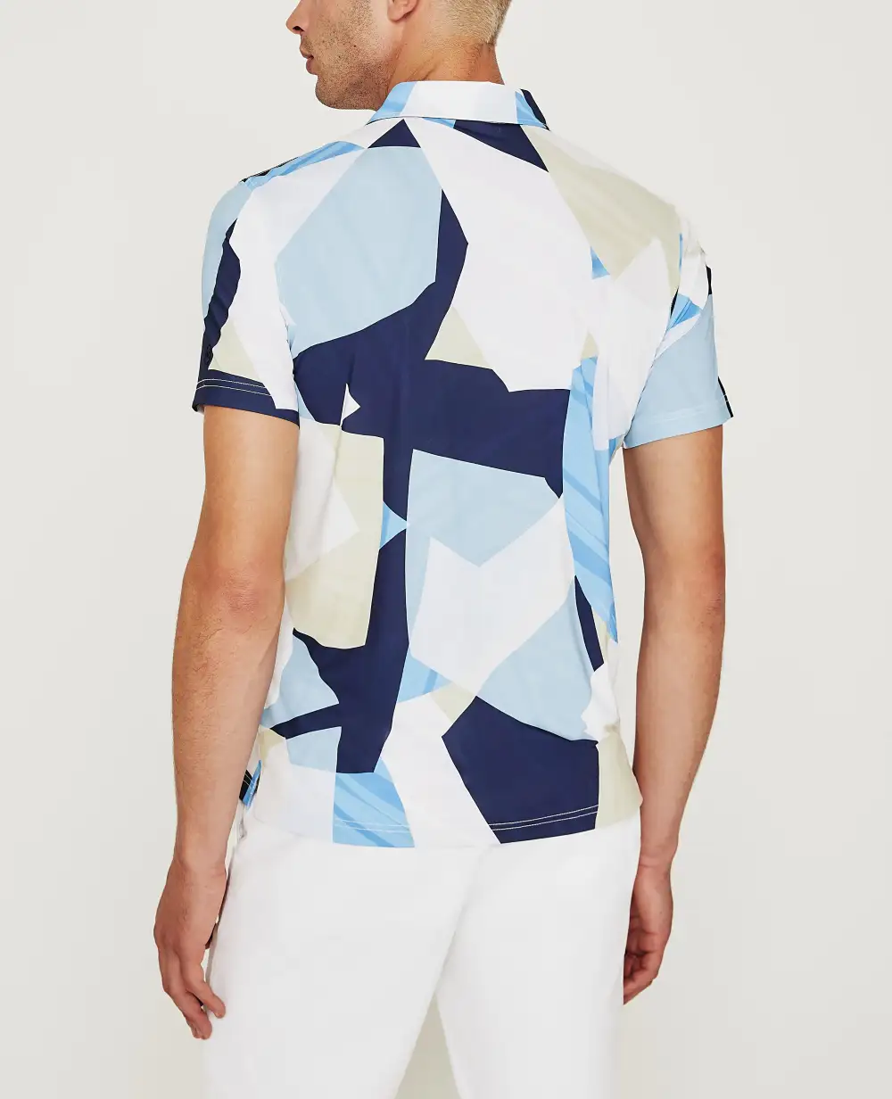 Men's Color Block Polo Shirt