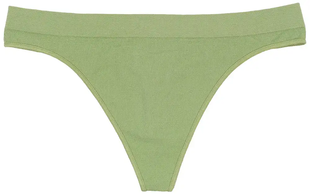 Tag-Free Ribbed Soft Thong Panty