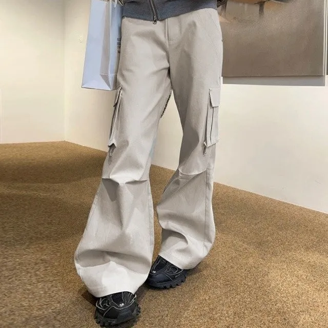 Women's High Waist Straight Leg Loose Fit Cargo Pants