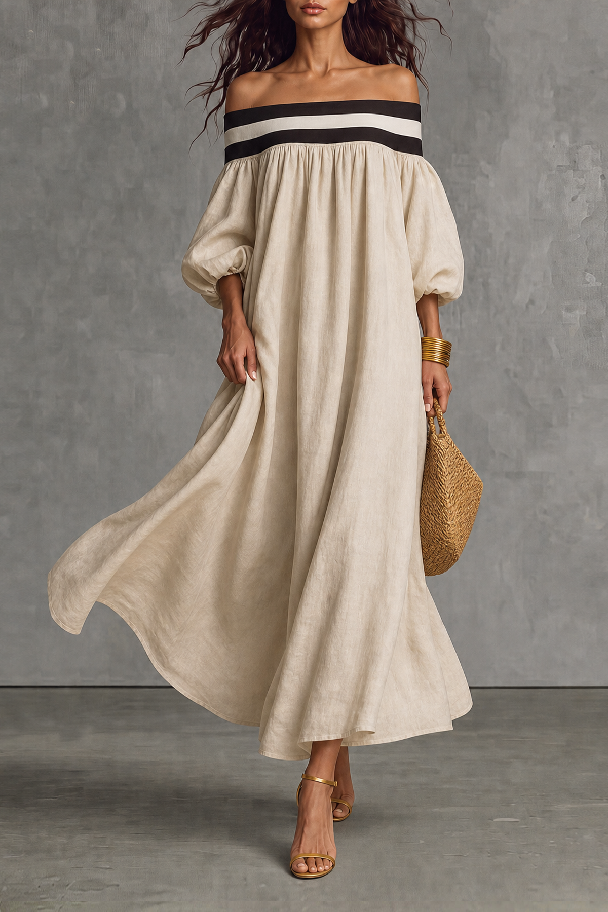 Off Shoulder Maxi Dress