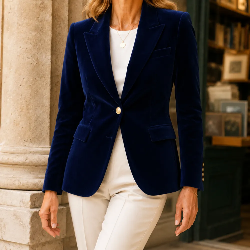 Tailored Single-Button Blazer