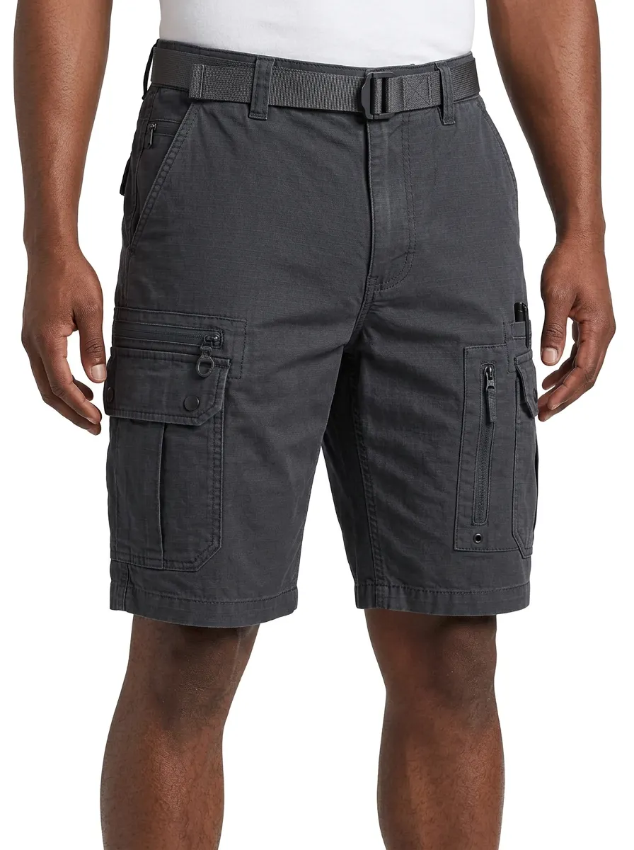 Men's Multi-Pocket Pen-Slot Cargo Shorts
