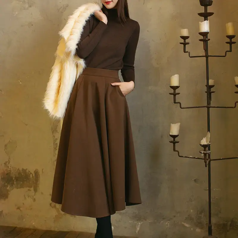 Simple Festival Everyday Casual Polyester Skirt
