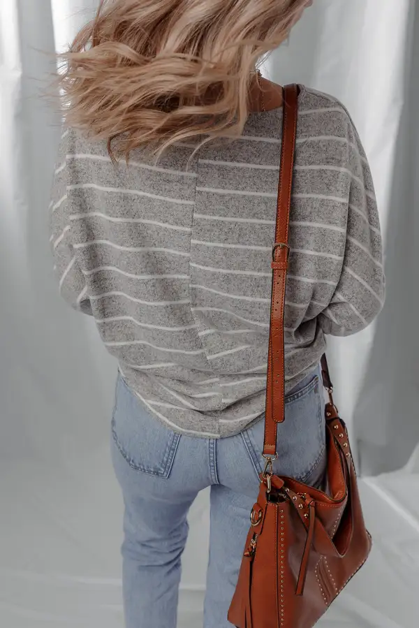 Women's Striped Drop Shoulder Top