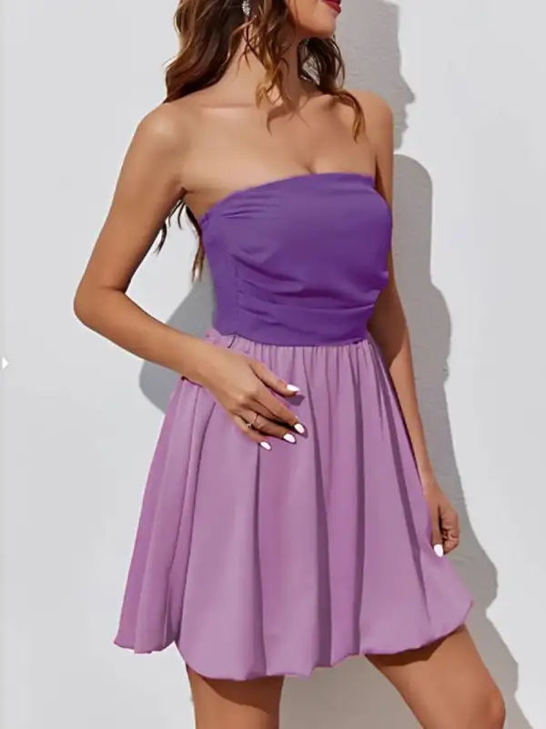 Structured Shape Ruched Mini Dress