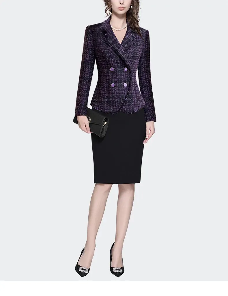 Plaid Slim Fit Blazer