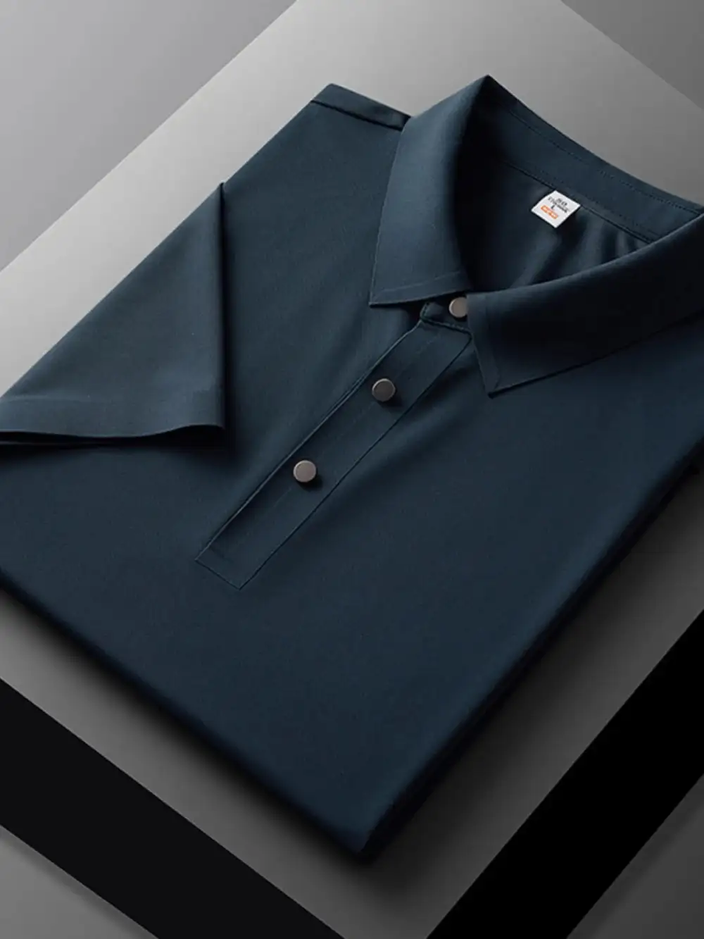 Button Detail Short Sleeve Collared Polo Shirt