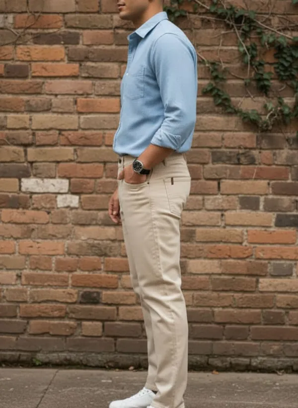 Slim-Fit Tapered Straight-Leg Jeans