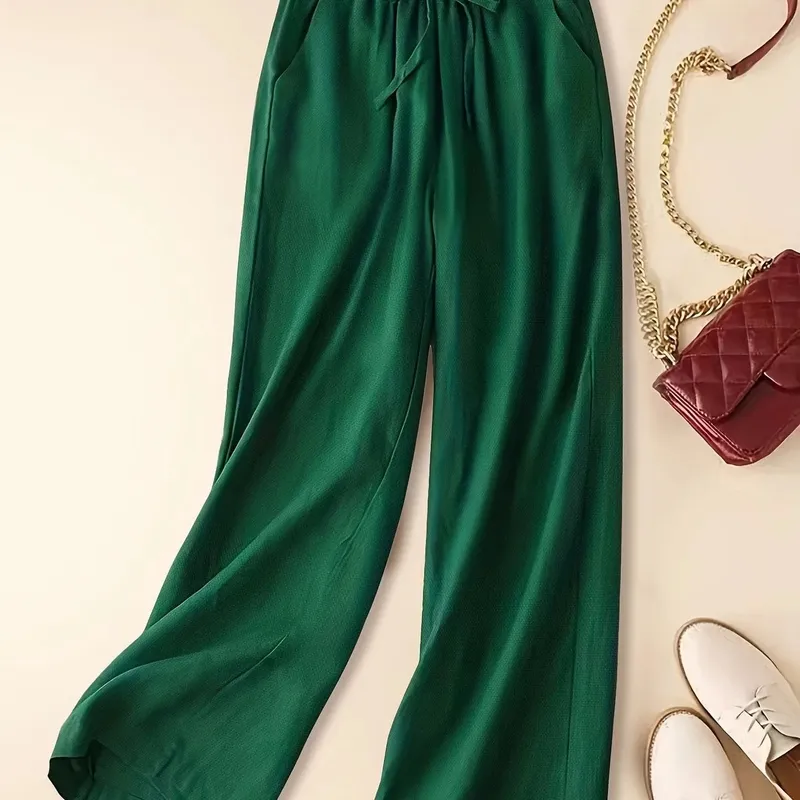 Wide-leg Drawstring Trousers