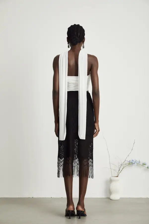 Lace Tassel Skirt