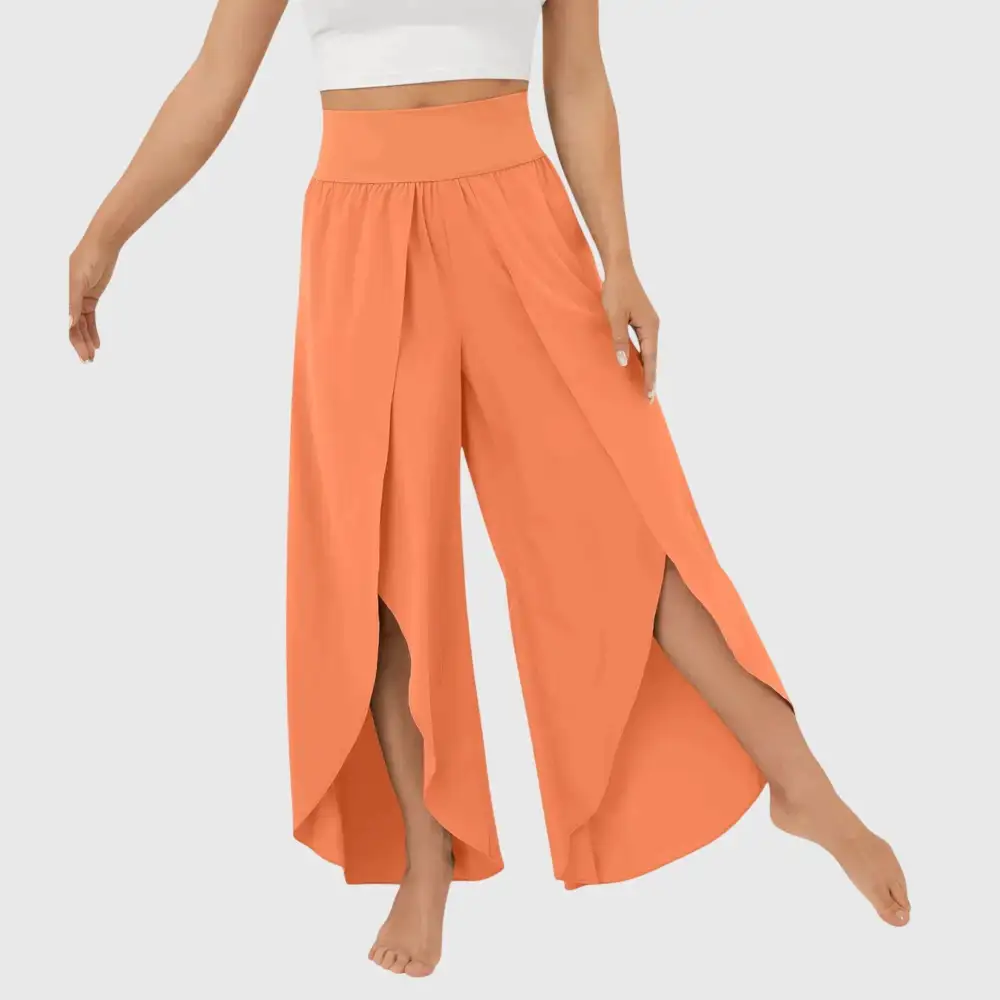  Wide Leg Split Hem Pants