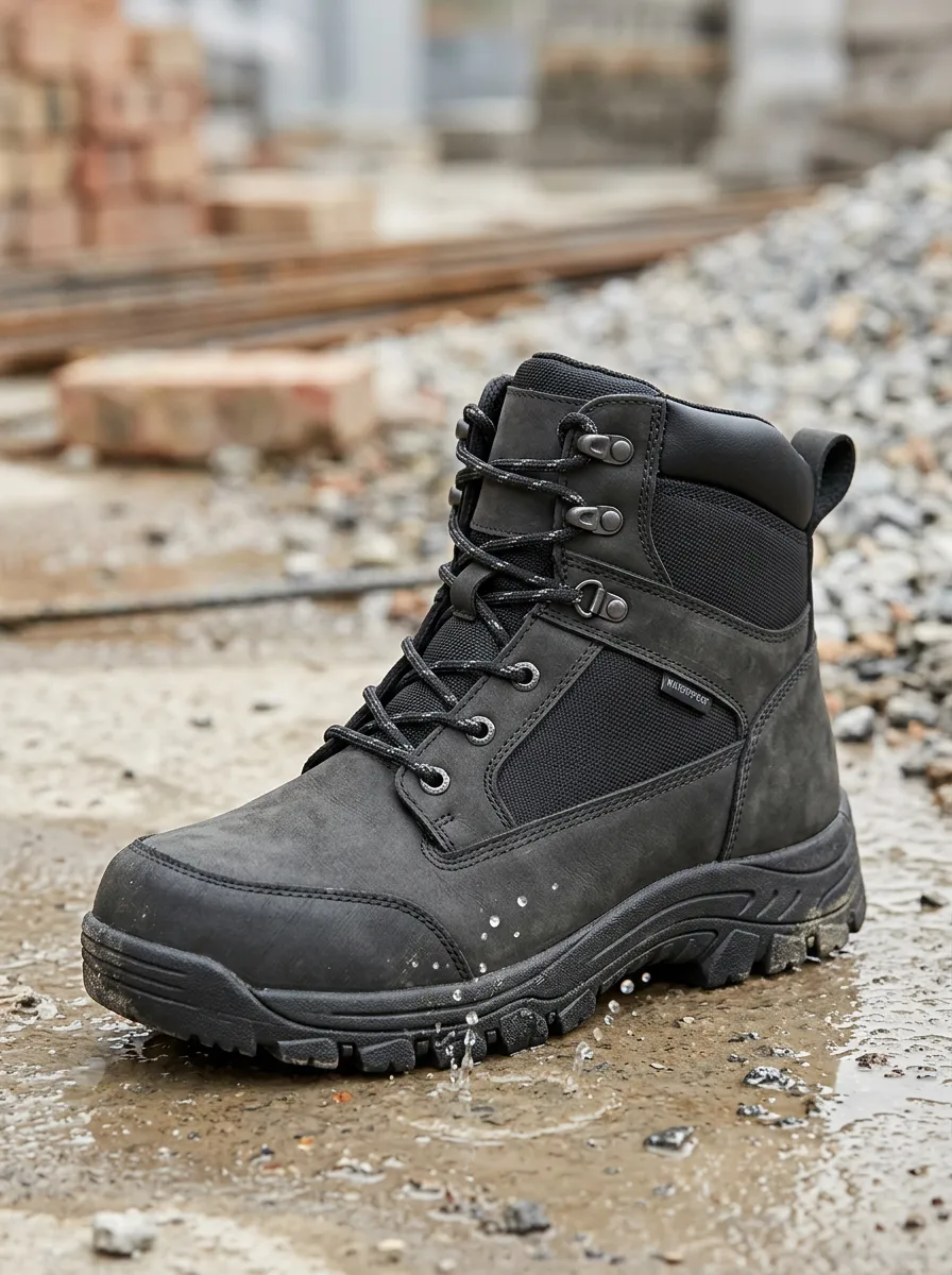 Easy-Fit Tactical Silhouette Men' Waterproof Work Boots