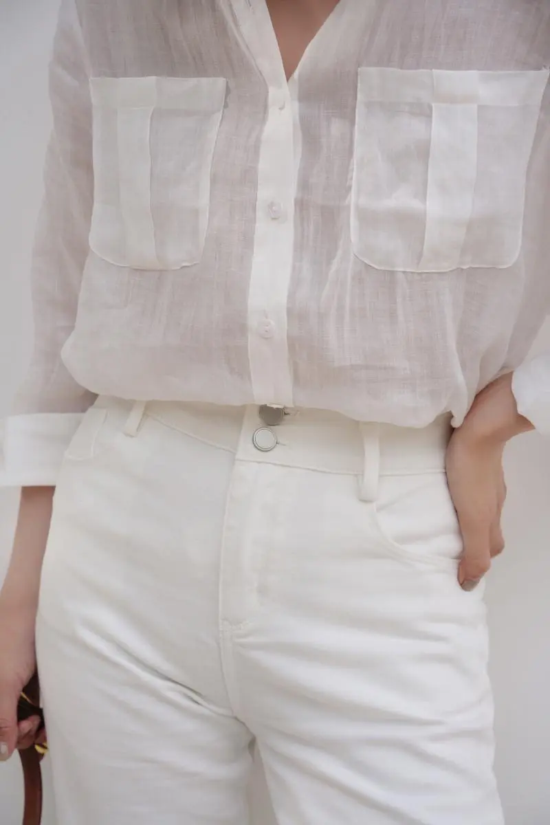Textured Market Straight Denim Jeans