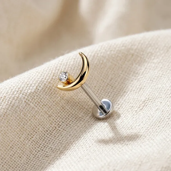 Dainty Titanium Threadless Stud