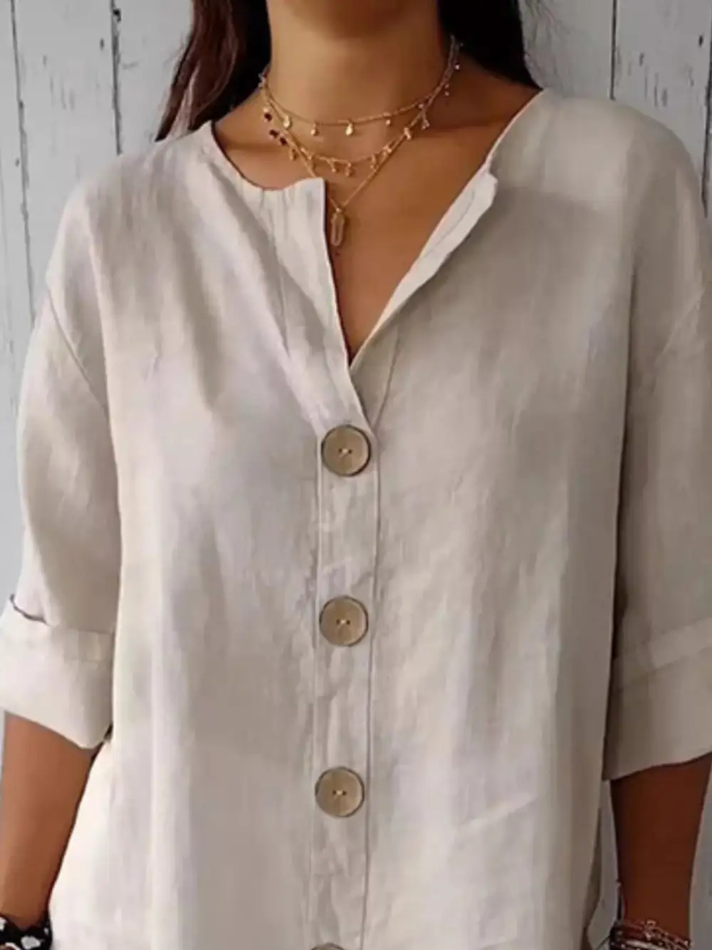 Casual Loose Button Down Shirt