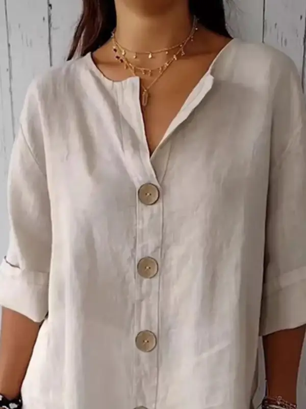 Casual Loose Button Down Shirt