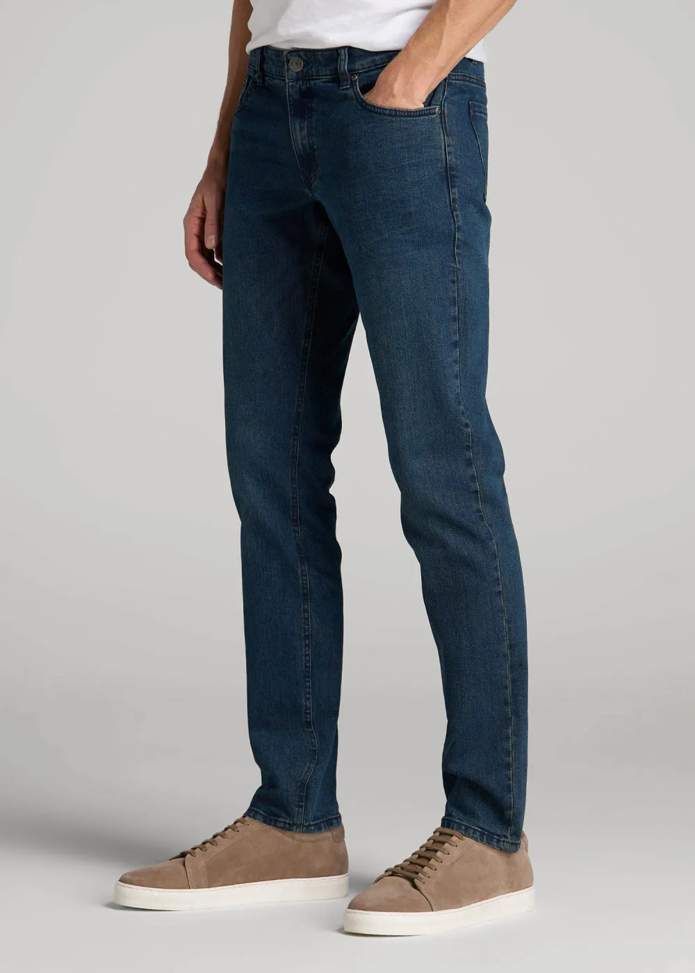 Men's Clean Line Tapered Cotton Stretch Jeans