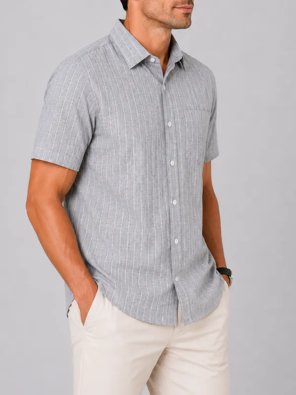 Weekend Striped Regular Fit Half Sleeve Men's Formal Shirt