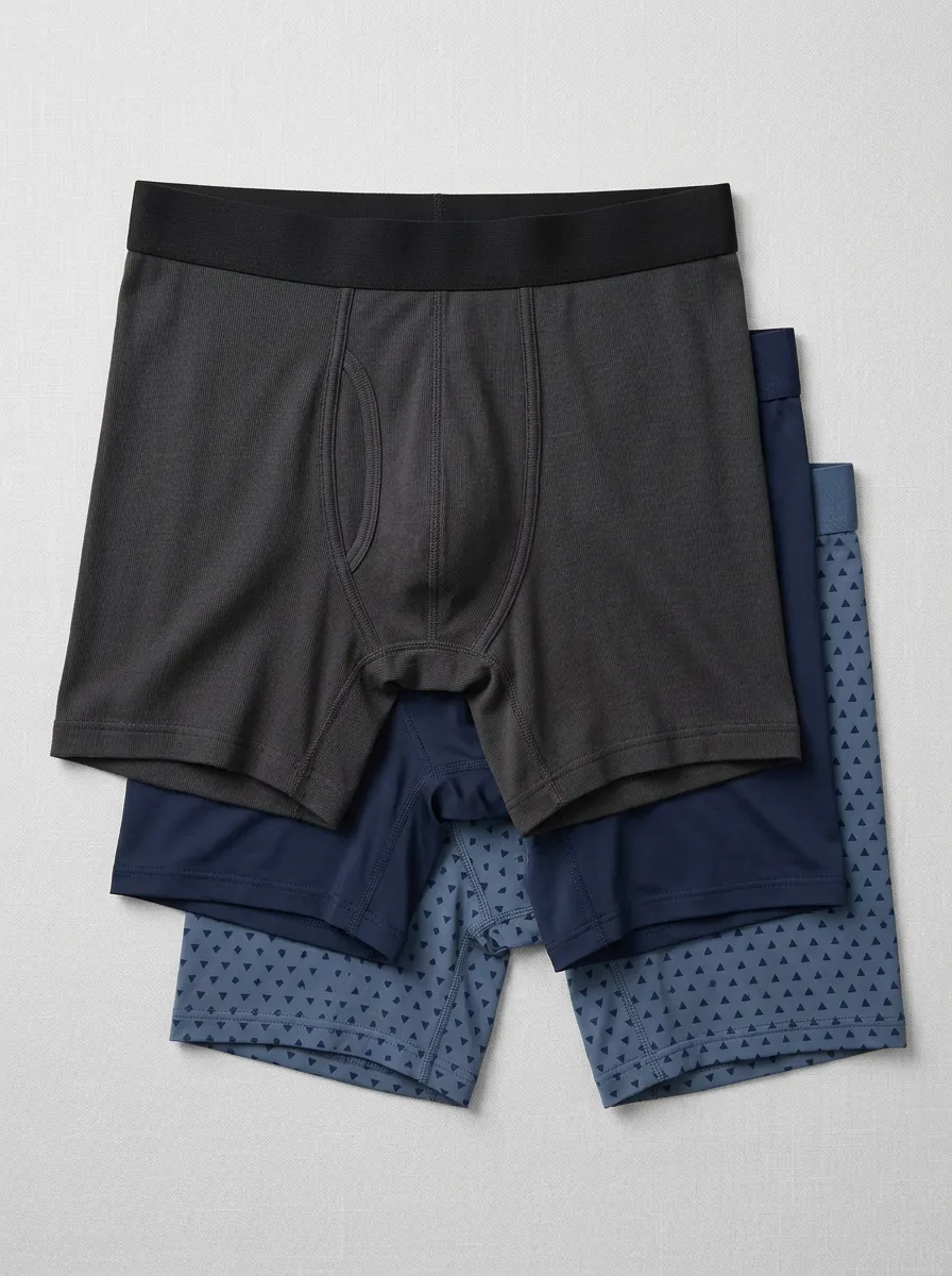 Men's Geometric Triangle Pattern Boxer Briefs