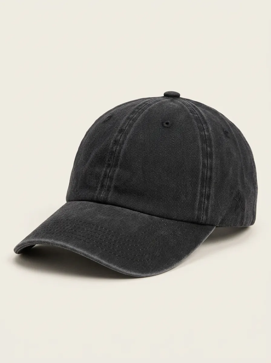 Unisex Minimalist Embroidered Washed Cotton Baseball Cap