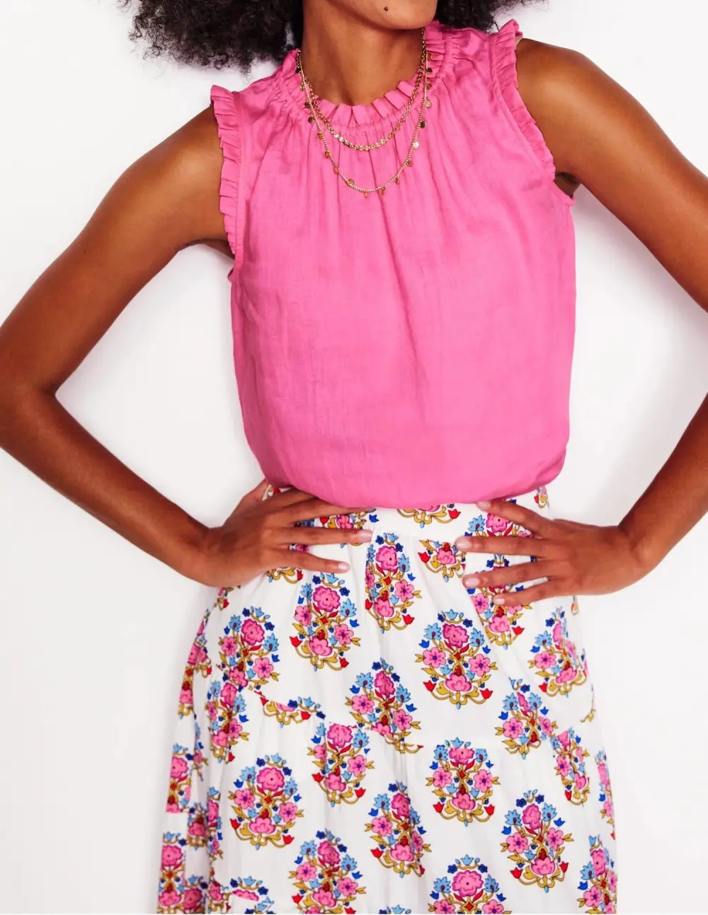 Sophie Ruffle Linen Top