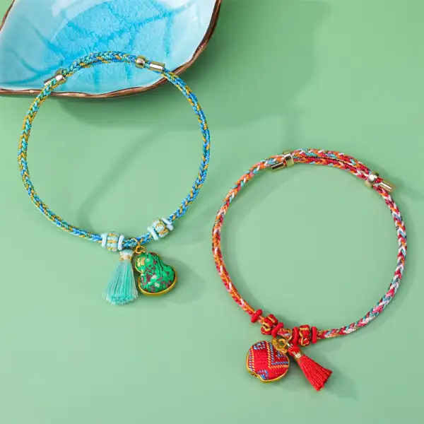 Song Brocade Gourd Tassel Braided Bracelet