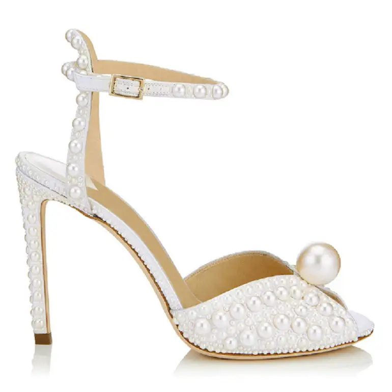 Square Toe Ankle Strap Rhinestone Lightweight Pumps