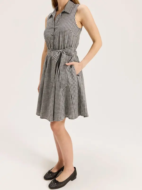 Courtside Check Mini Dress