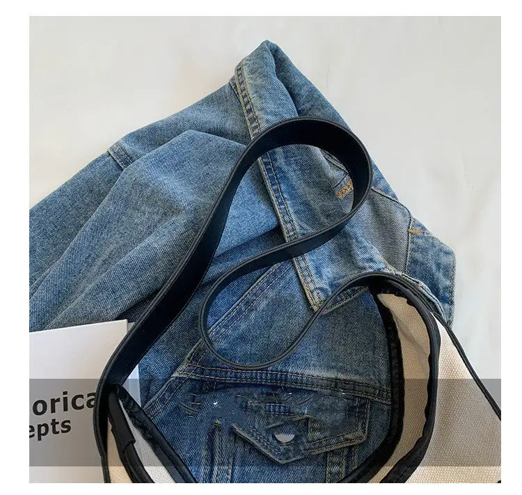 Urban Accessory: Trendy Canvas Bucket Messenger Bag
