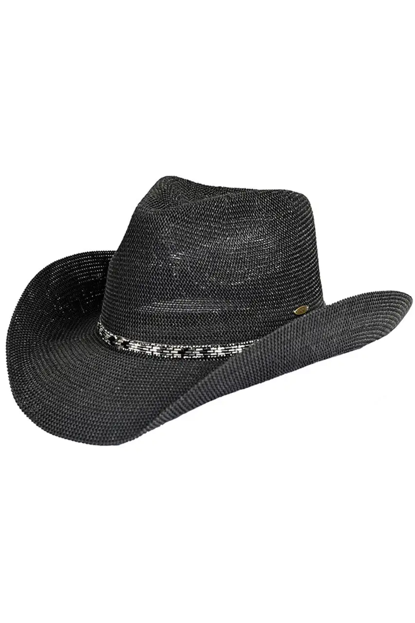 Rhinestone Trim Cowboy Hat