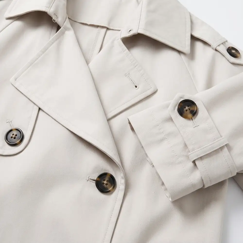 Structured Shoulder Trench Coat