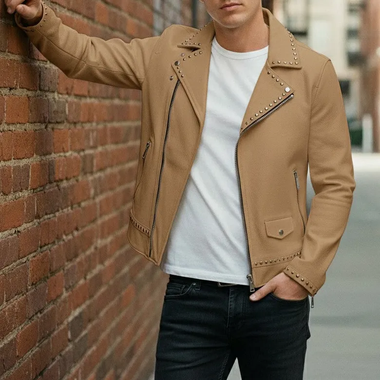 Biker Motorcycle Studded Jacket