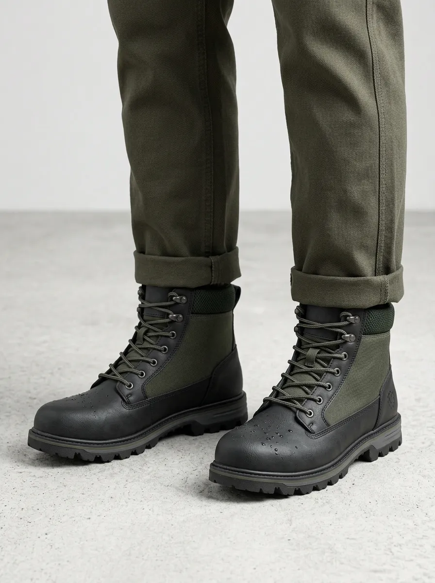 Men's Waterproof Tactical Outdoor Graphic Detail Work Boots