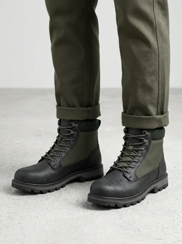 Men's Waterproof Tactical Outdoor Graphic Detail Work Boots