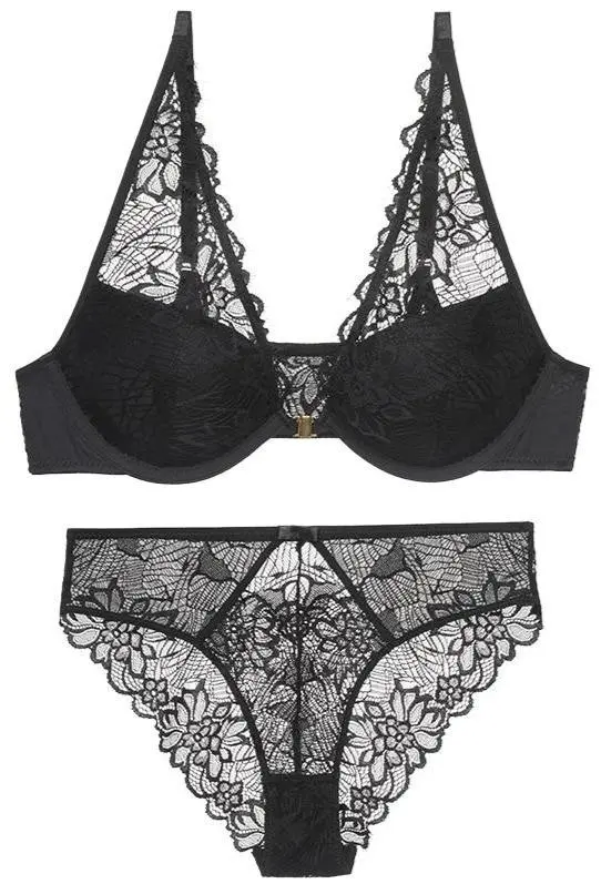 Front-Closure Lace Lingerie Set