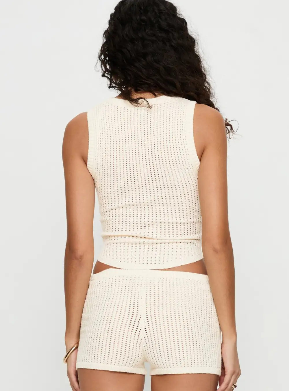 High Neck Crochet Tank Top