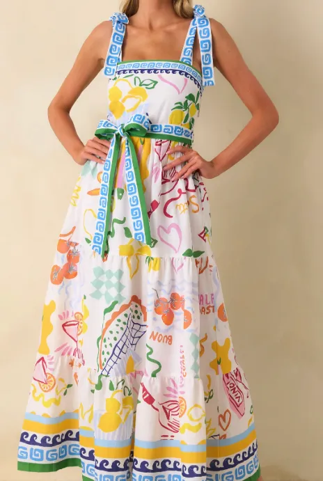 Summer Spritz Colorful Maxi Dress