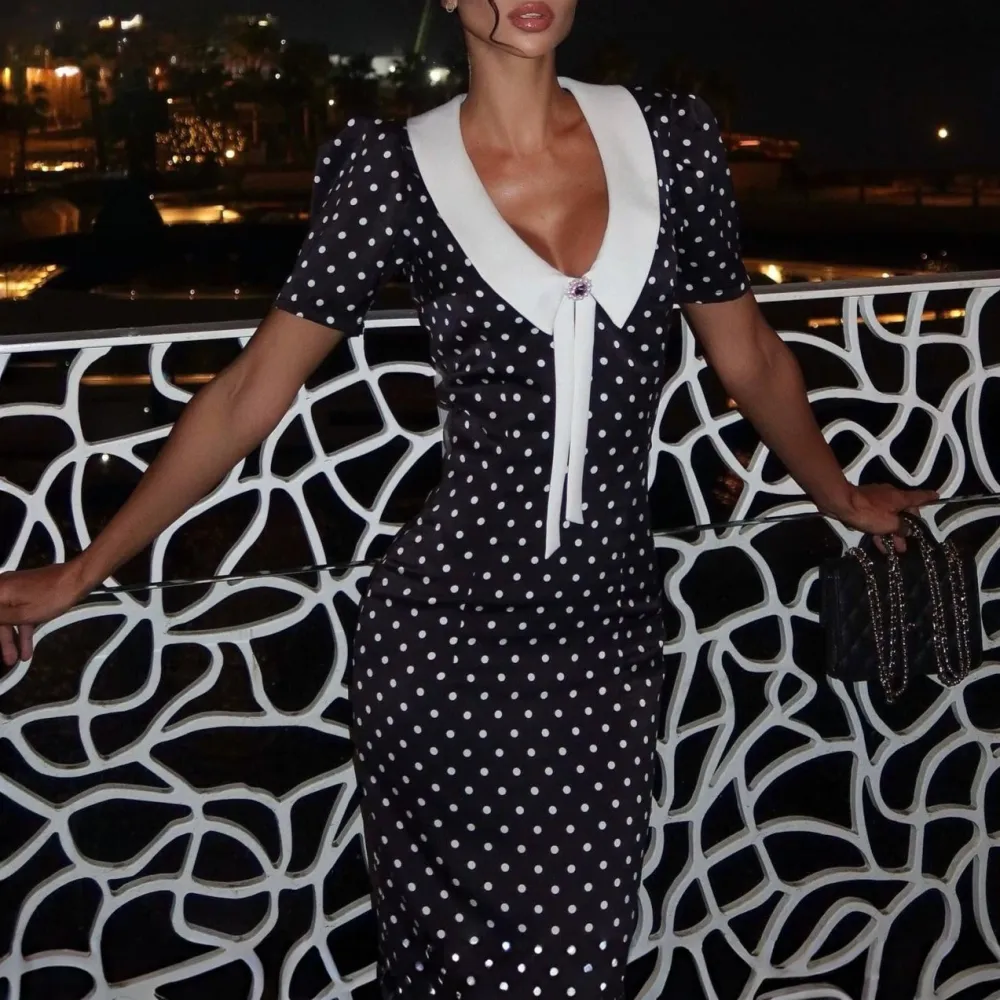 Polka Dot Vintage Midi Dress