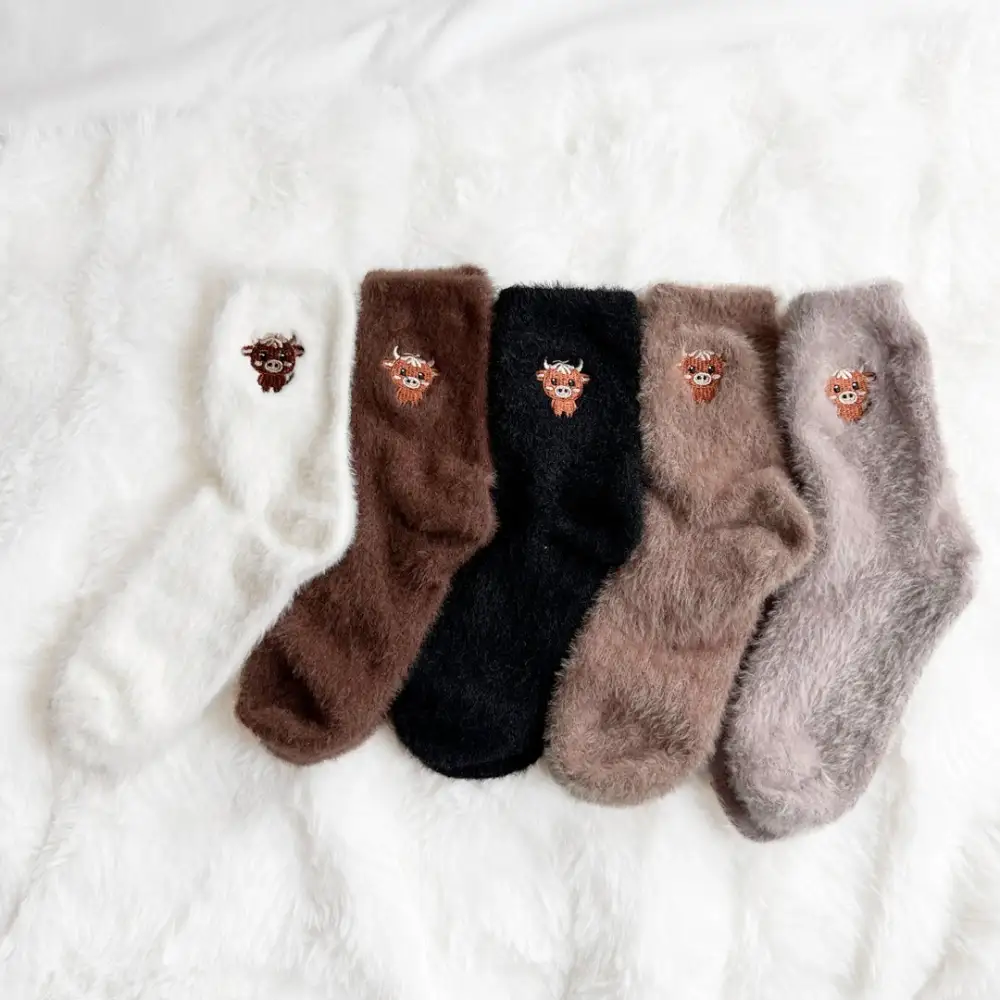 Fuzzy Cow Socks Pack