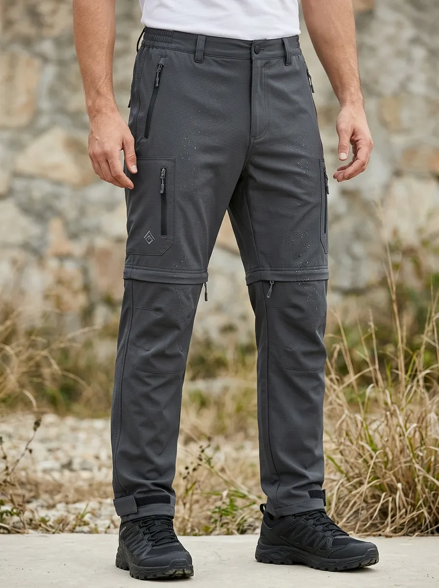 Men's Adventure Field Water-Resistant Zip-Off Tactical Cargo Pants