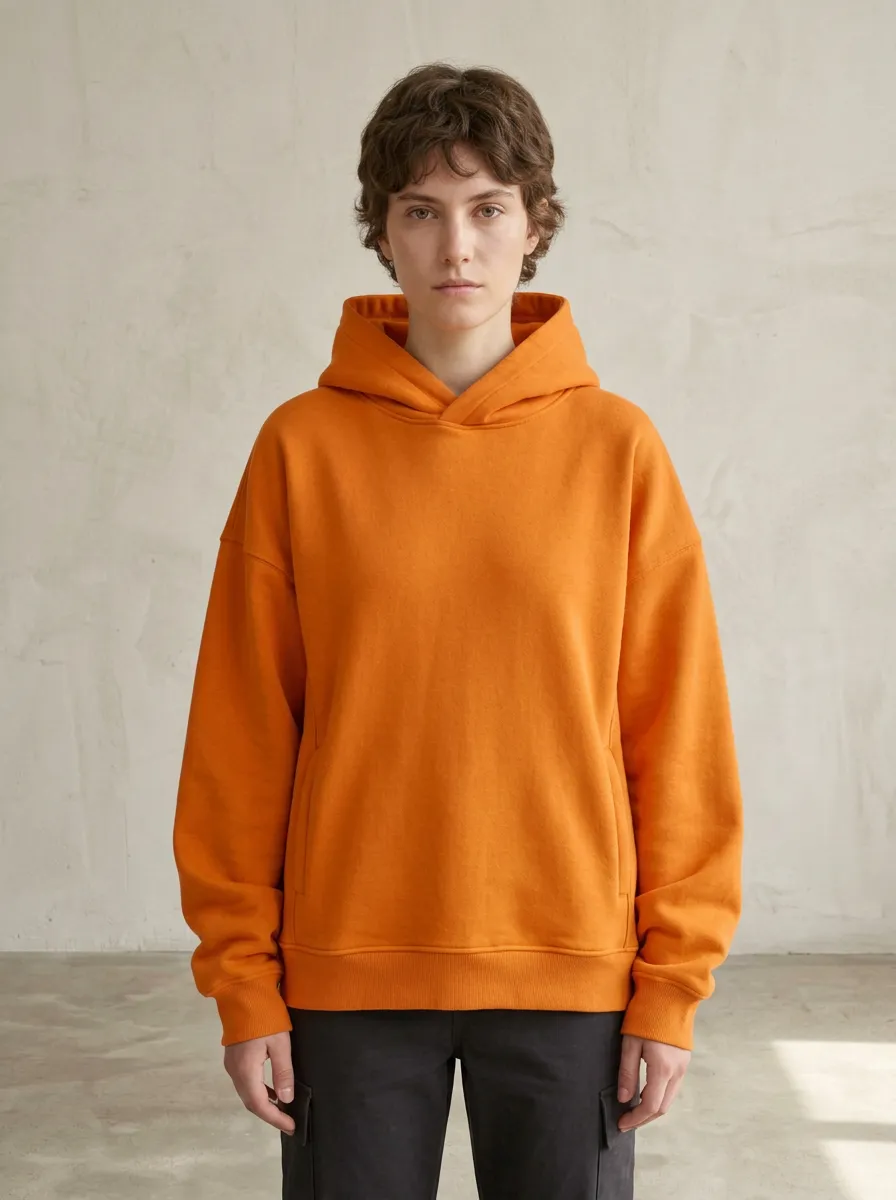 Unisex Plain Leisure Essential Pullover Hoodie