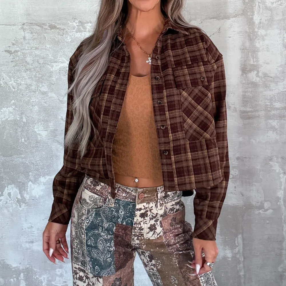 Relaxed-Fit Plaid Button-Up Shirt