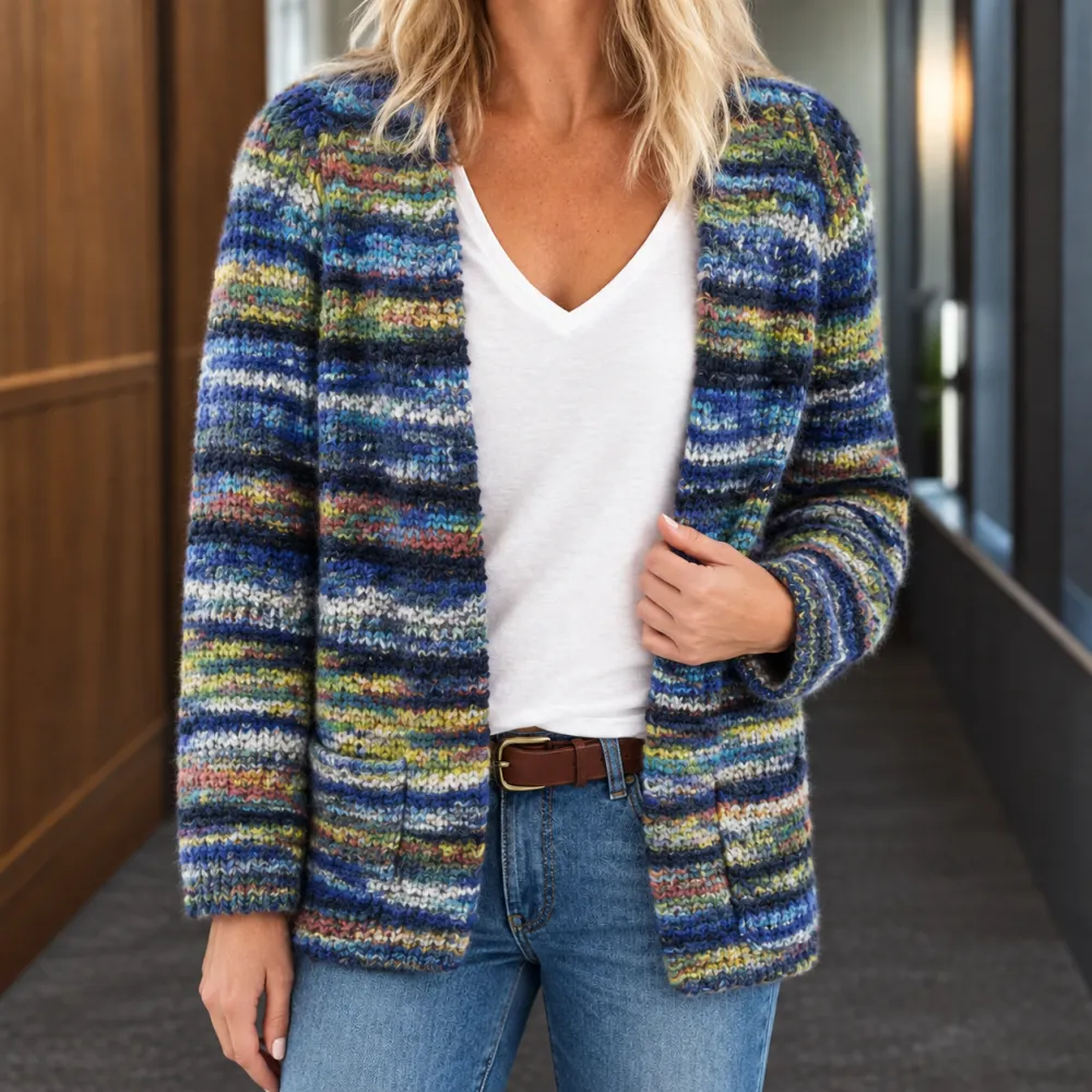 Striped Cotton Cardigan