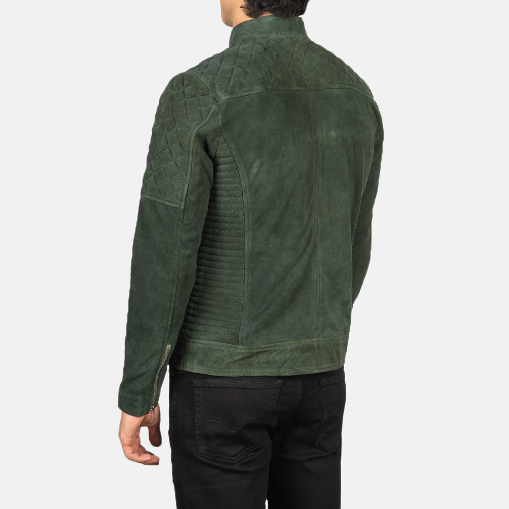 Men's Biker Suede Quilted Jacket