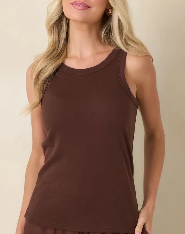 Chocolate Brown Airy Tank