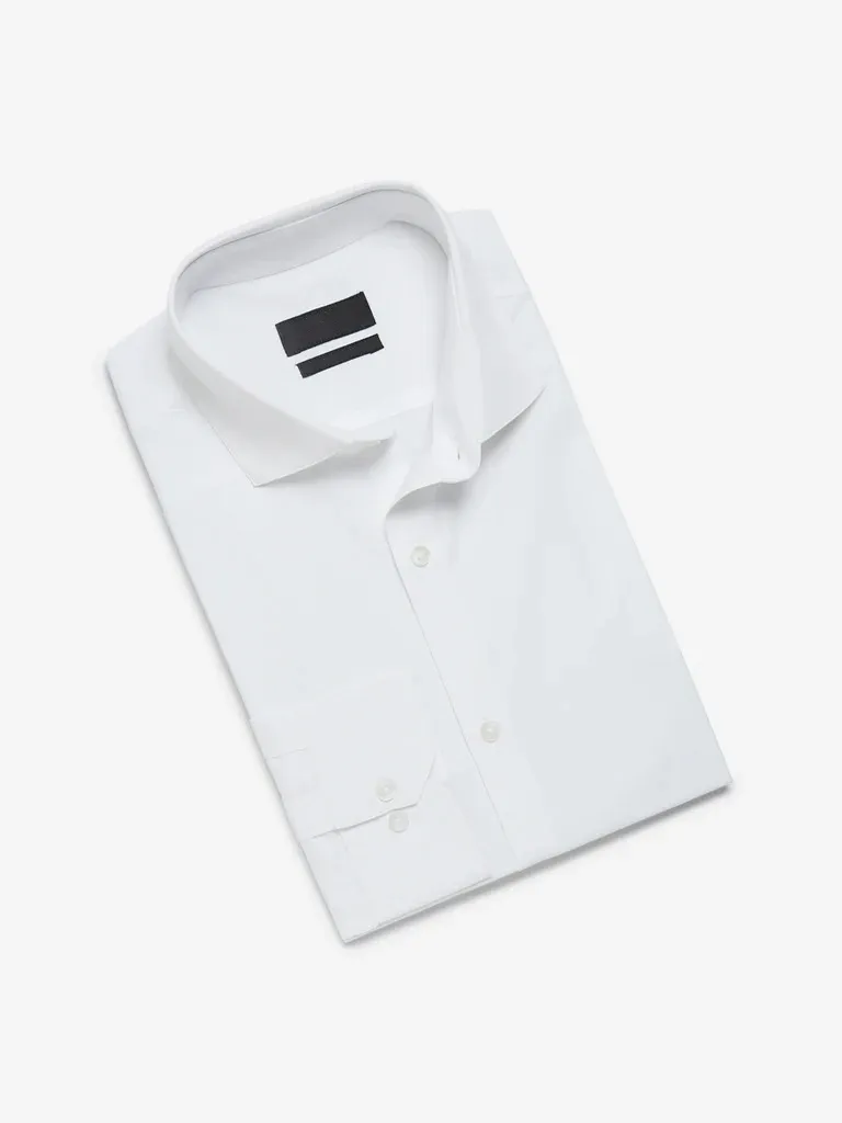 Man's Formals Black Cotton-Blend Ultra Loose Shirt