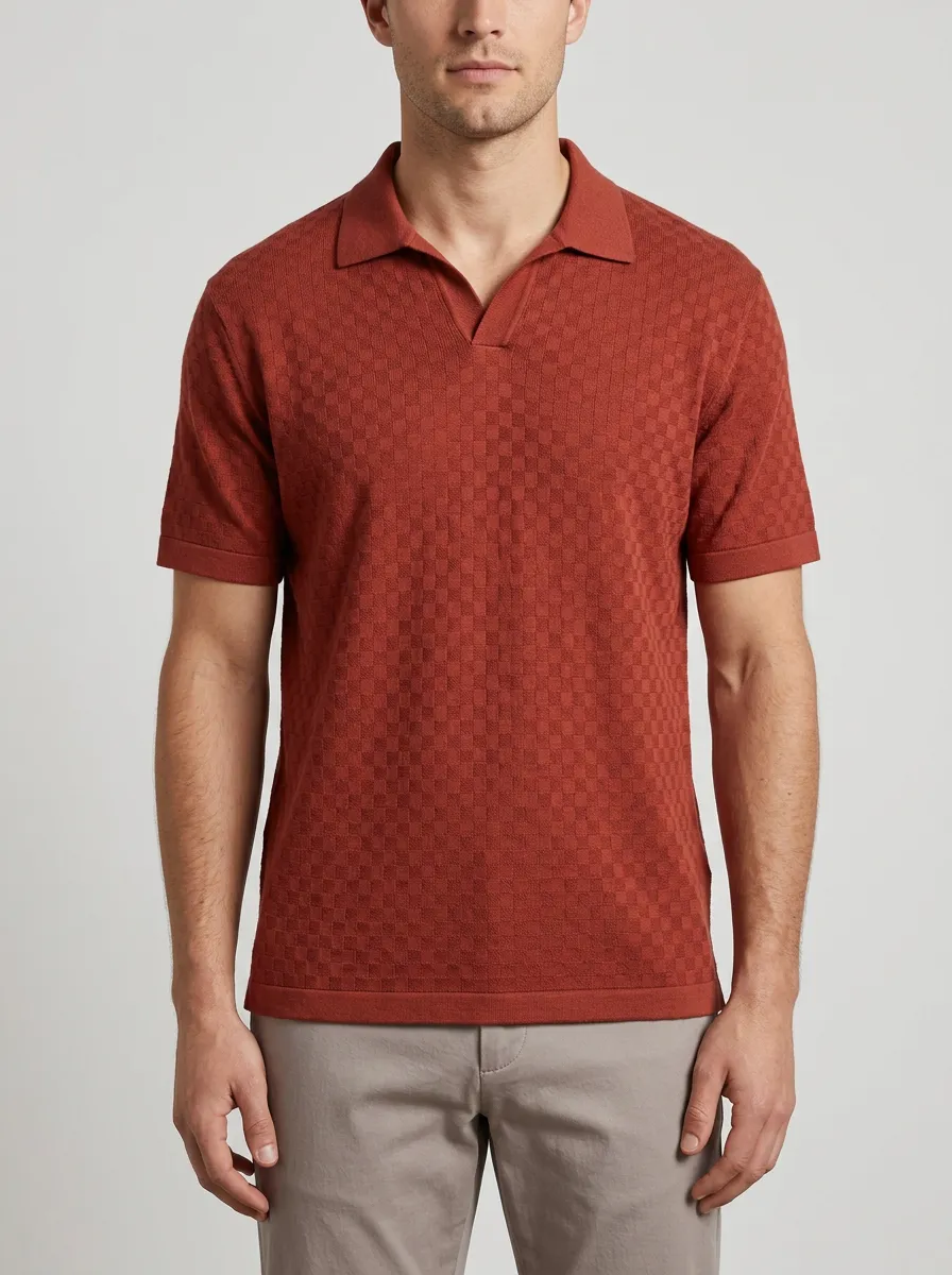 Checkered Men's Polo Shirt